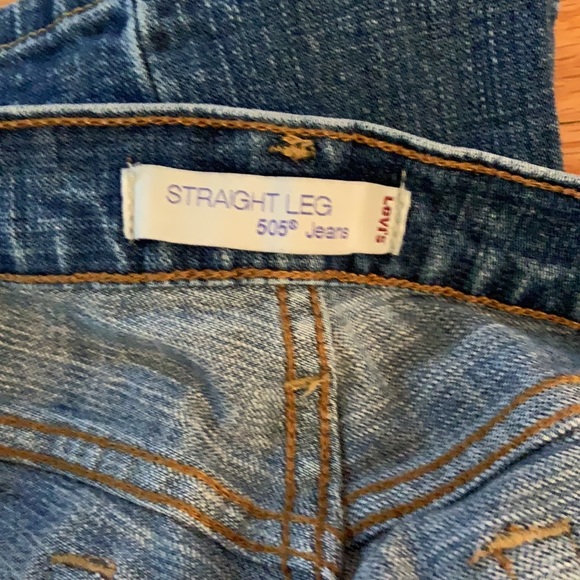 Stretch straight leg Levi’s blue jeans 505 - Picture 5 of 7